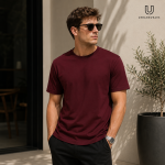 Buy Bulk Plain Burgundy T-Shirt at Wholesale Rate - Worldwide delivery