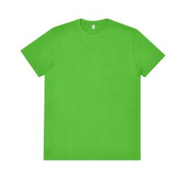 Essential Crew Neck plain Parrot Green T-Shirt at whoesale rate