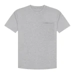 Unisex T-Shirt with Rounded Hem and Chest Pocket
